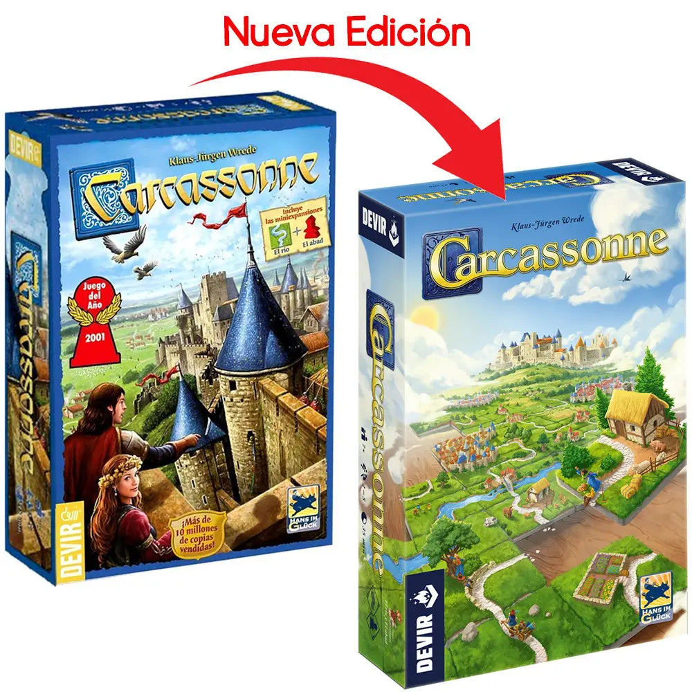 Devir Carcassonne Espansioni Riunite, Gioco Da Tavolo In Spagnolo, Scatola In Cartone