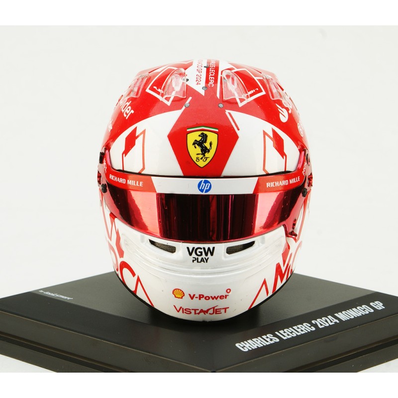 LookSmart - Casco Charles Leclerc Mónaco GP 2024, escala 1:5
