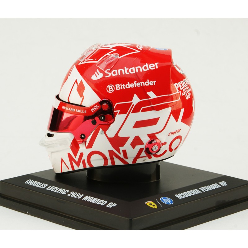 LookSmart - Casco Charles Leclerc Mónaco GP 2024, escala 1:5