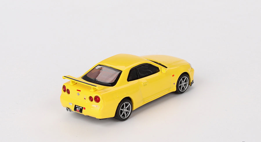 Mini GT - Nissan Skyline GT-R (R34) V-Spec Lightning Yellow 1/64