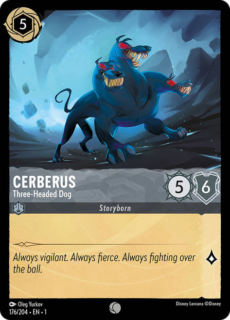 Carta Cerberus - Three-Headed Dog,Set The First Chapter, Número de Tarjeta 176 , Color Steel, Rarity Common