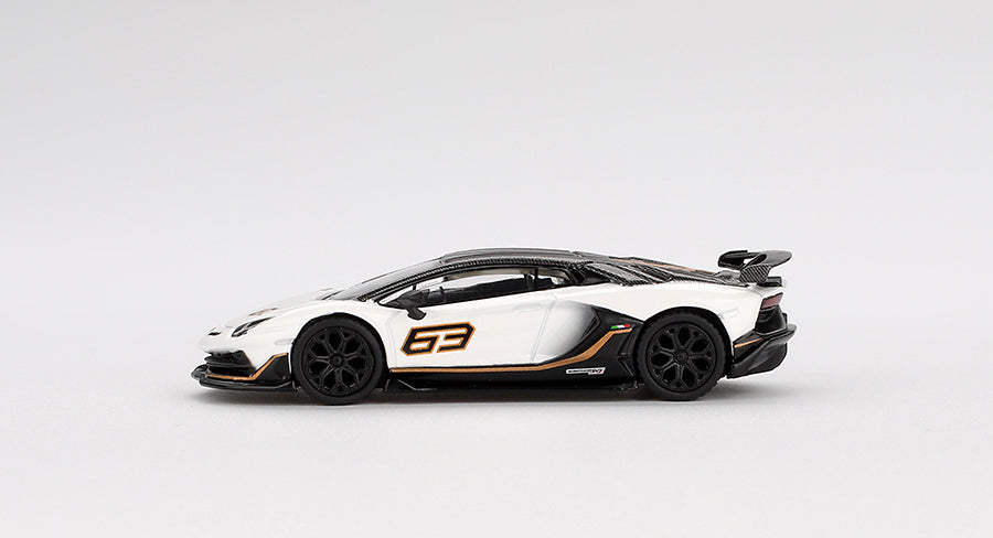 Mini GT - Lamborghini Aventador SVJ 63 Bianco Asopo 1/64