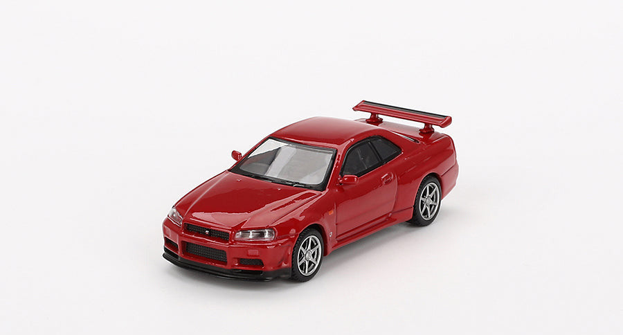 Mini GT - Nissan Skyline GT-R (R34) V-Spec Active Red 1/64