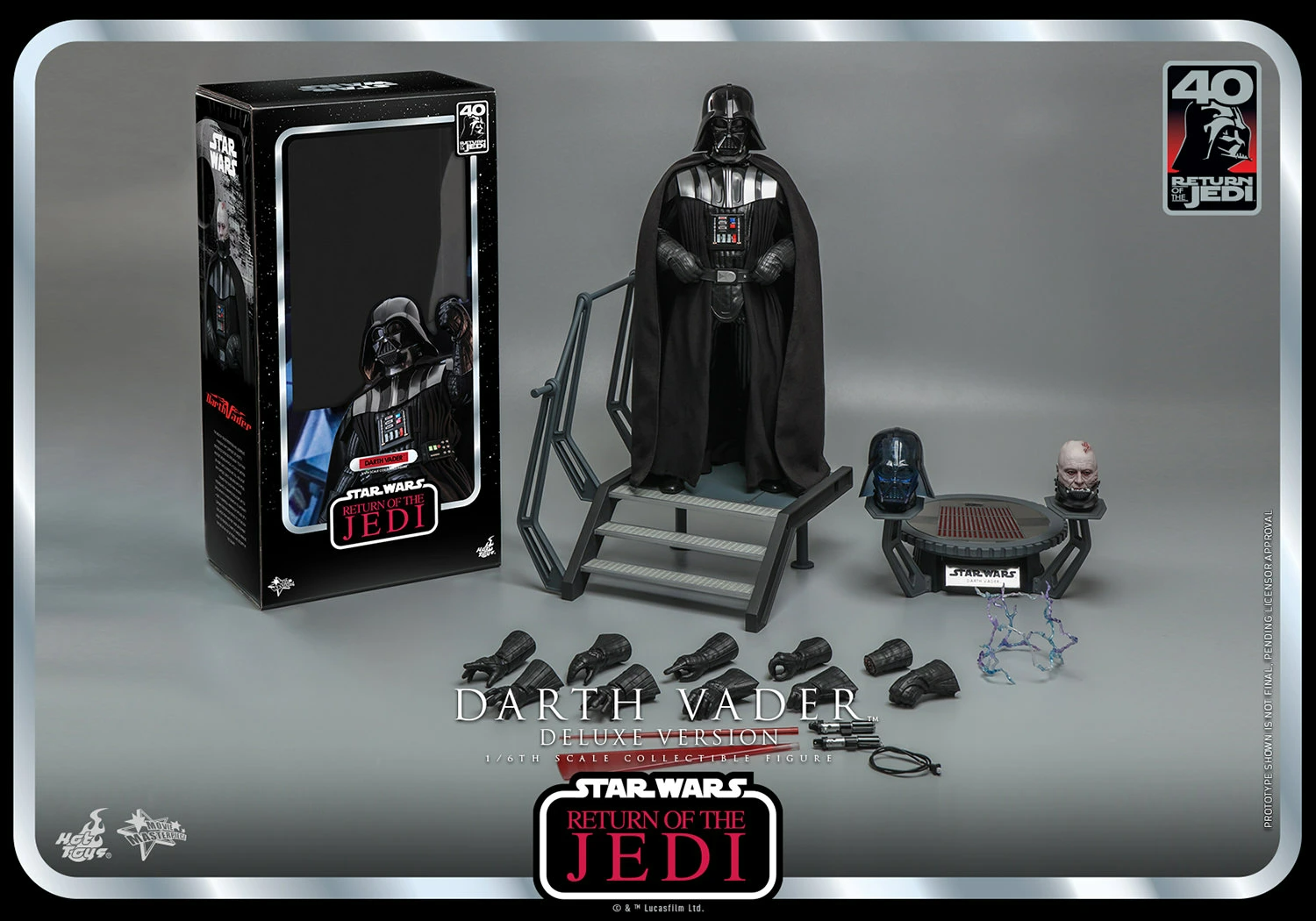 Hot Toys Star Wars: Return Of The Jedi 40 Aniversario - Darth Vader Deluxe Escala 1/6