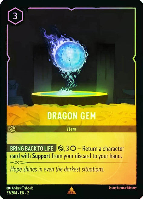 Carta Gaston - Despicable Dealer,Set Ursula´s Return, Número de Tarjeta 10 , Color Amber, Rarity Super Rare