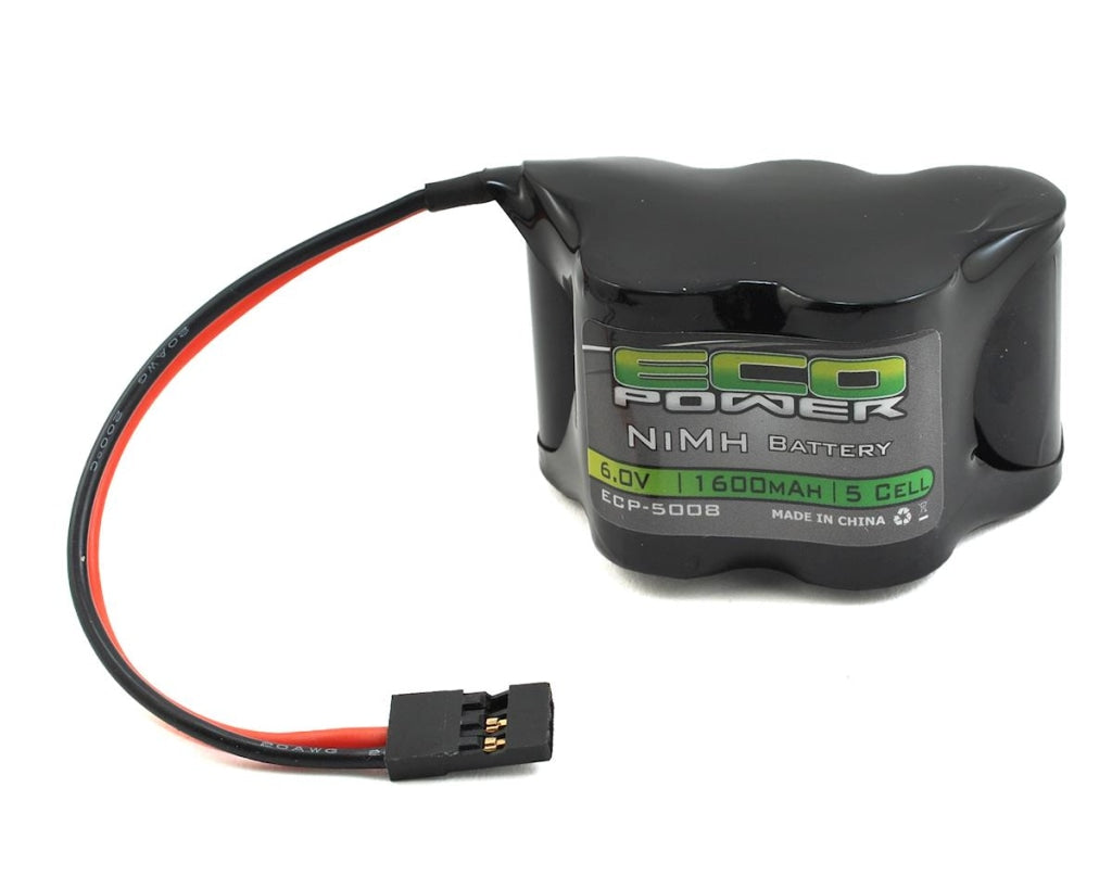 Ecopower - 5-Cell Nimh 2/3A Hump Receiver Battery Pack (6.0V/1600Mah) En Existencia