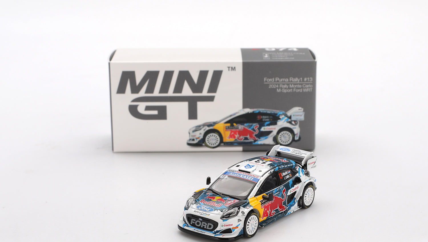 Mini GT - Ford Puma Rally1 #13 M-Sport Ford WRT 2024 Rally Monte Carlo 1/64