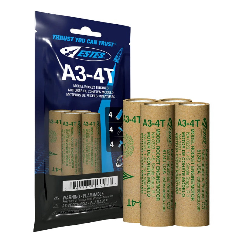 Estes - A3-4T Model Rocket Engines (4pk)