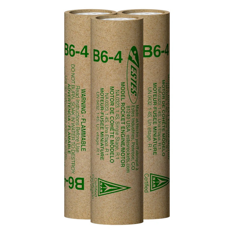 Estes - B6-4 Model Rocket Engine FP (Flight Pack)