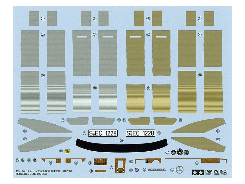 Tamiya - 1/24 Mercedes-Benz 500 SEC Plastic Model Kit