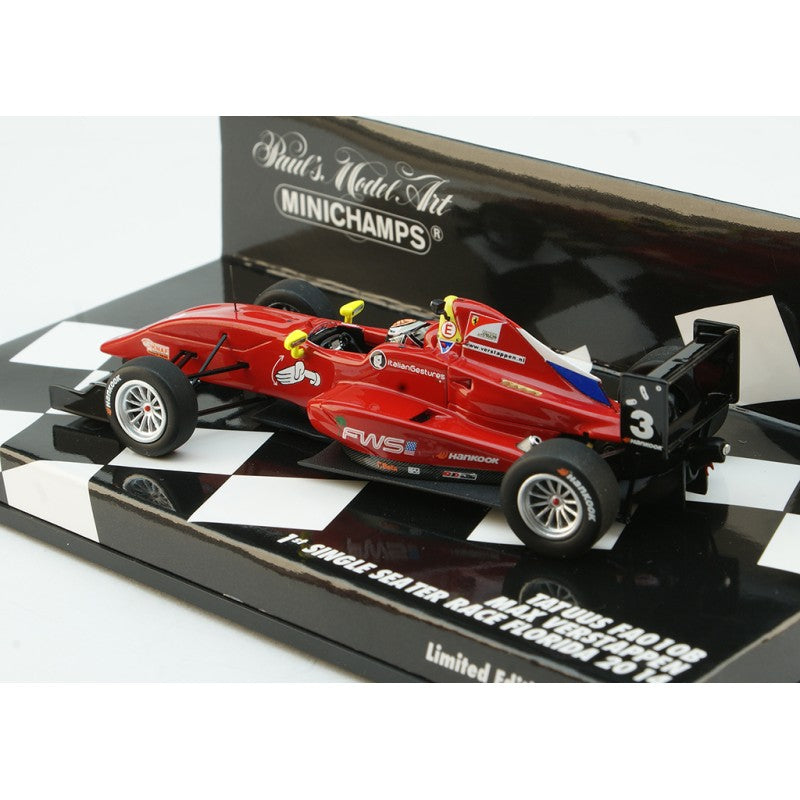 Minichamps - Max Verstappen Tatuus FA010B #3 1st Single Seater Race Florida 2014, escala 1:43