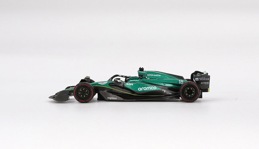 Mini GT - Aston Martin AMR24 #18 Lance Stroll 2024 F1 2024 Bahrain GP 1/64