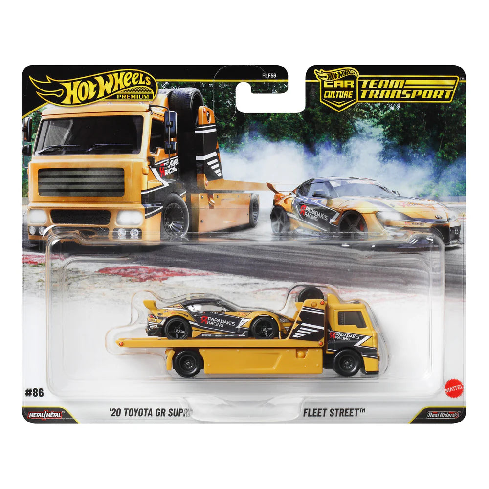 Mattel - Hot Wheels 2025 Team Transport '20 Toyota GR Supra & Fleet Street JHX87 #86