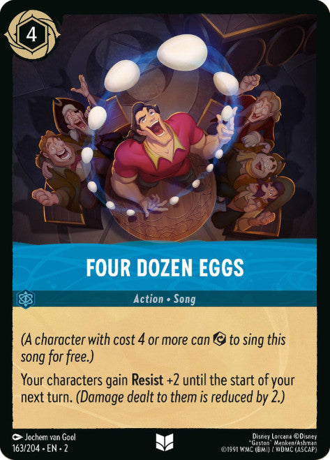 Carta Four Dozen Eggs,Set Rise of the Floodborn , Número de Tarjeta 163 , Color Sapphire, Rarity Uncommon