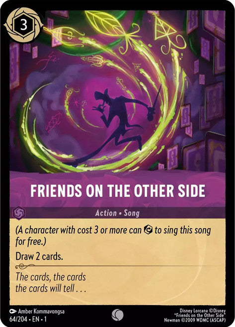 Carta Friends on the Other Side,Set The First Chapter, Número de Tarjeta 64 , Color Amethyst, Rarity Common