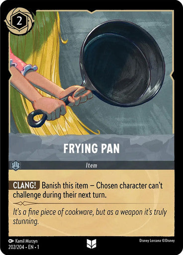 Carta Frying Pan,Set The First Chapter, Número de Tarjeta 202 , Color Steel, Rarity Uncommon