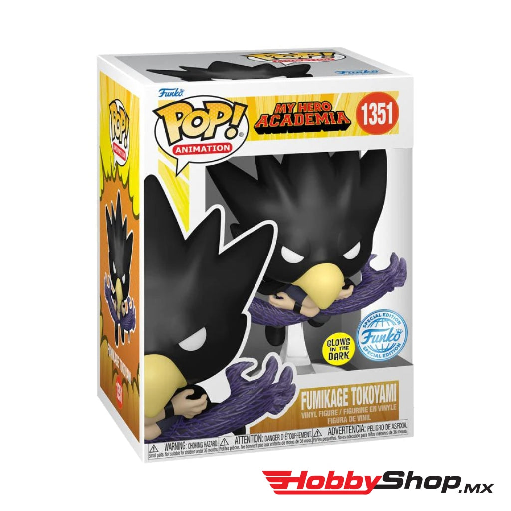 Funko Pop Animation: My Hero Academia - Fumikage Tokoyami Fallen Angel Glow Exclusivo #1351 En