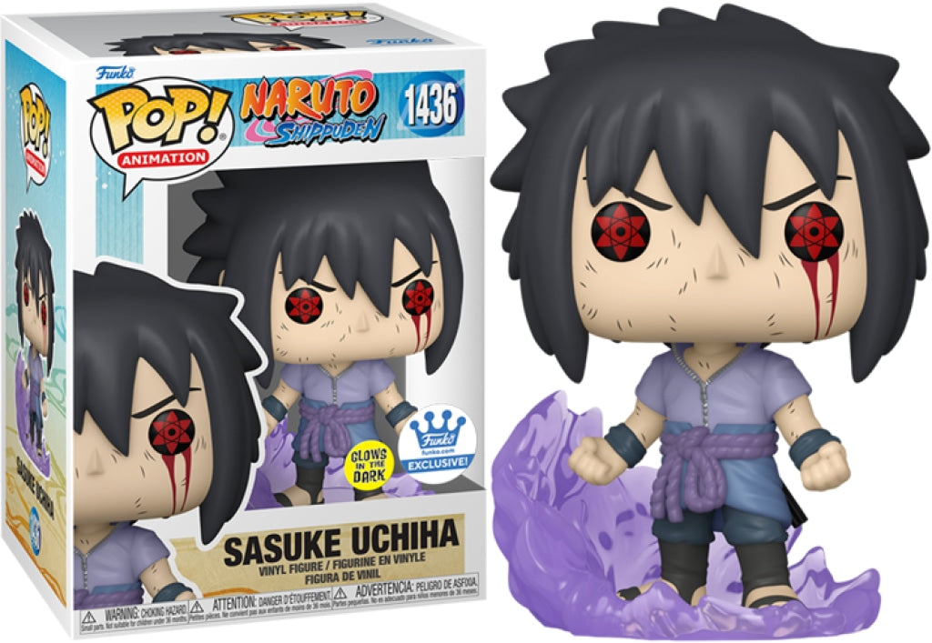 Funko Pop Animation: Naruto Shippuden - Sasuke Uchiha Con Amaterasu Glow Exclusivo Funko Shop #1436