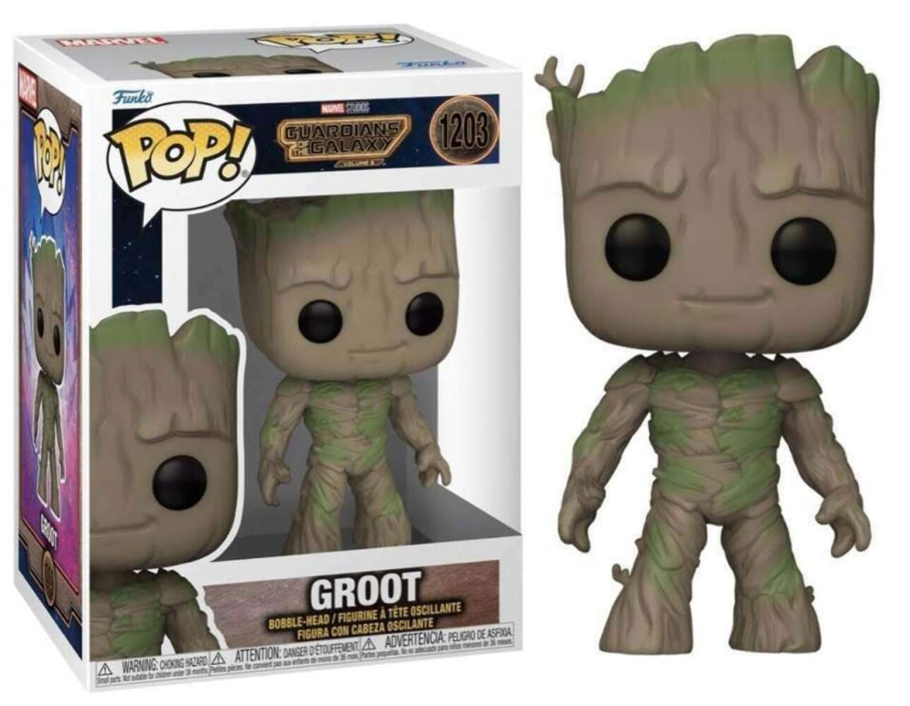 Funko Pop Marvel: Guardianes De La Galaxia 3 - Groot #1203 En Existencia