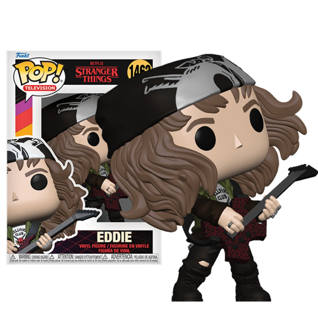 Funko Pop Tv: Stranger Things - Hunter Eddie Con Guitarra Metalico Exclusivo #1462 En Existencia