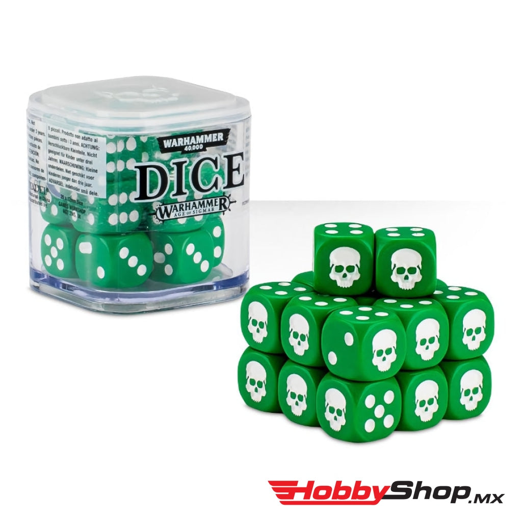 Games Workshop - Citadel 12Mm Dice Set 20 Green En Existencia