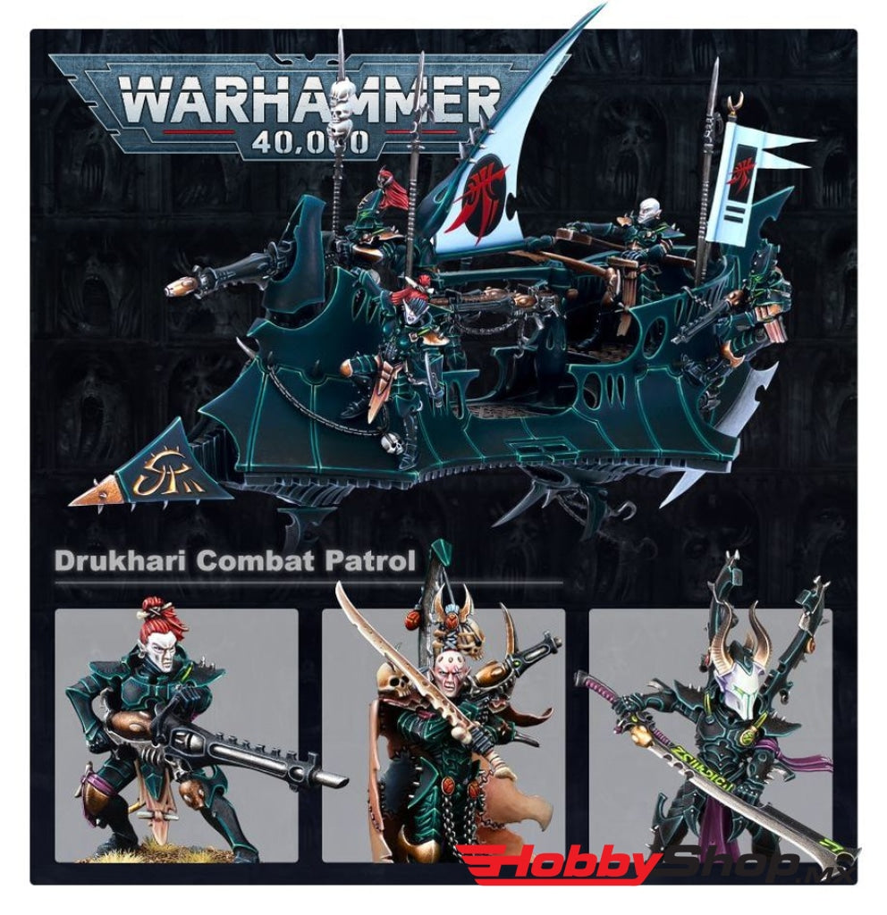 Games Workshop Warhammer 40 000 - Combat Patrol Drukhari Version 2025 - 13 Figurines Drukhari