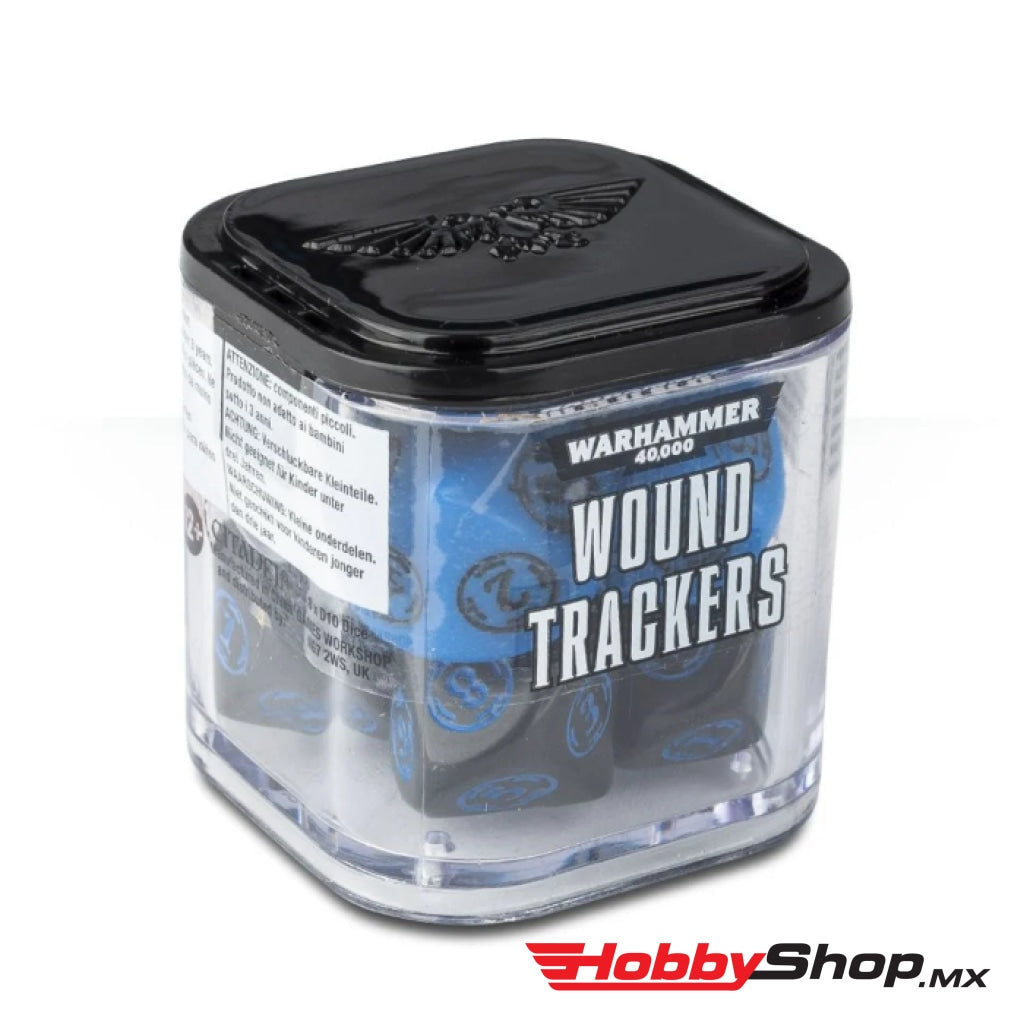 Games Workshop - Warhammer 40 000: Wound Trackers Dice Set Blue / Black En Existencia