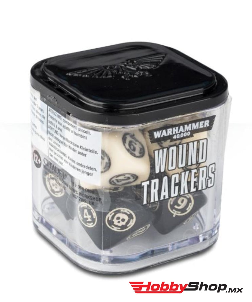 Games Workshop - Warhammer 40 000: Wound Trackers Dice Set Bone / Black En Existencia