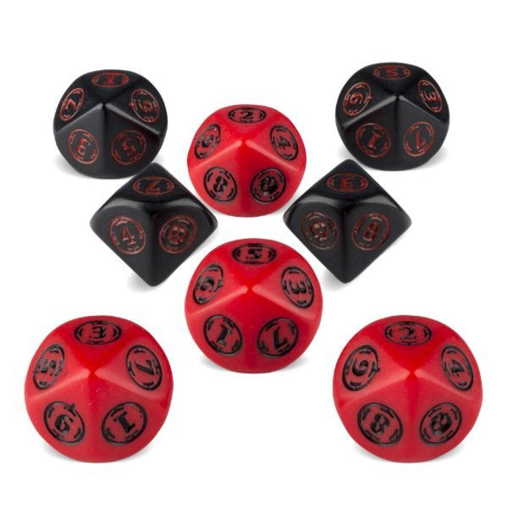 Games Workshop - Warhammer 40 000: Wound Trackers Dice Set Red / Black En Existencia