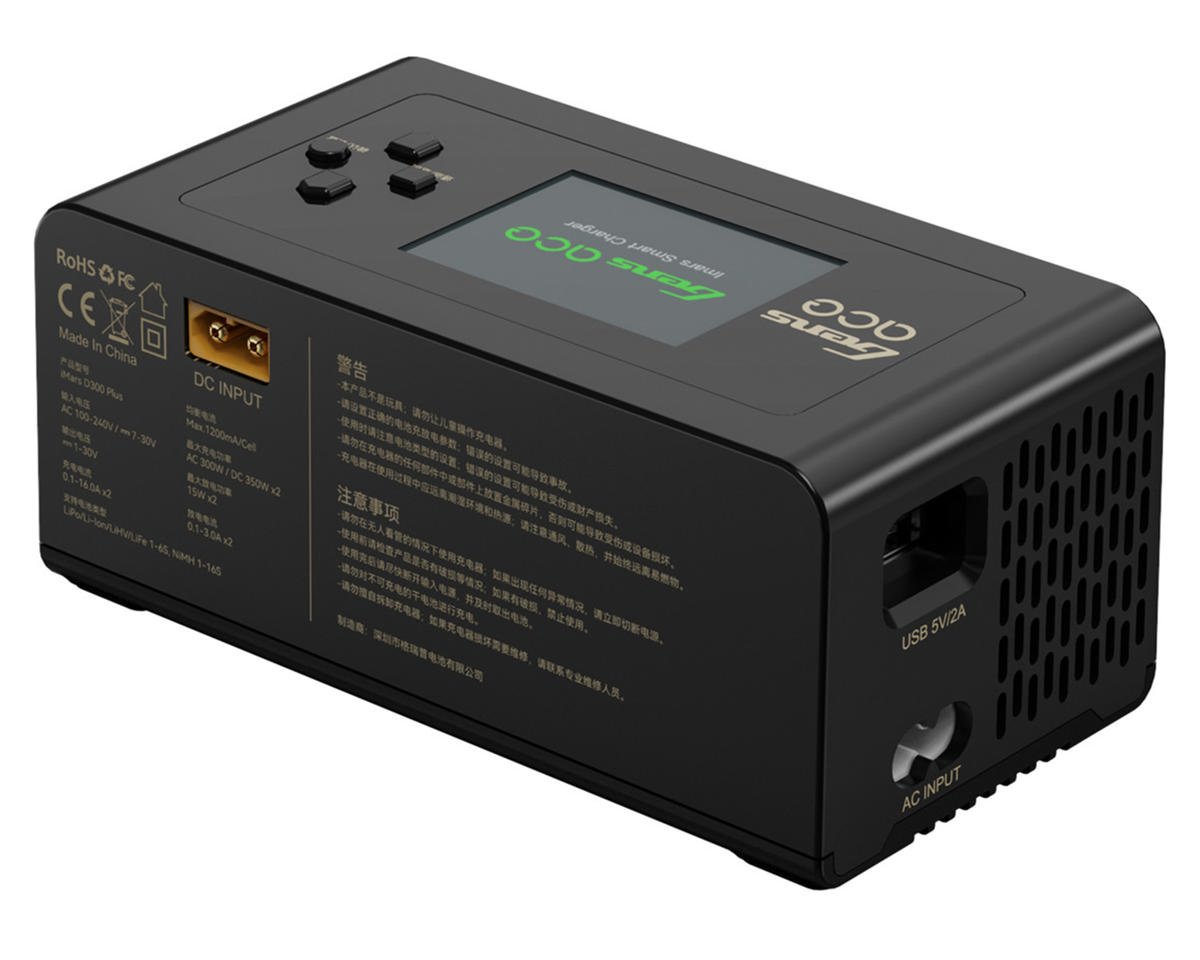 Gens Ace - iMars D300 Plus G-Tech Smart Dual AC/DC Charger (Black) (6S/16A) (AC-300W) (DC-350W x2) w/Bluetooth App Control