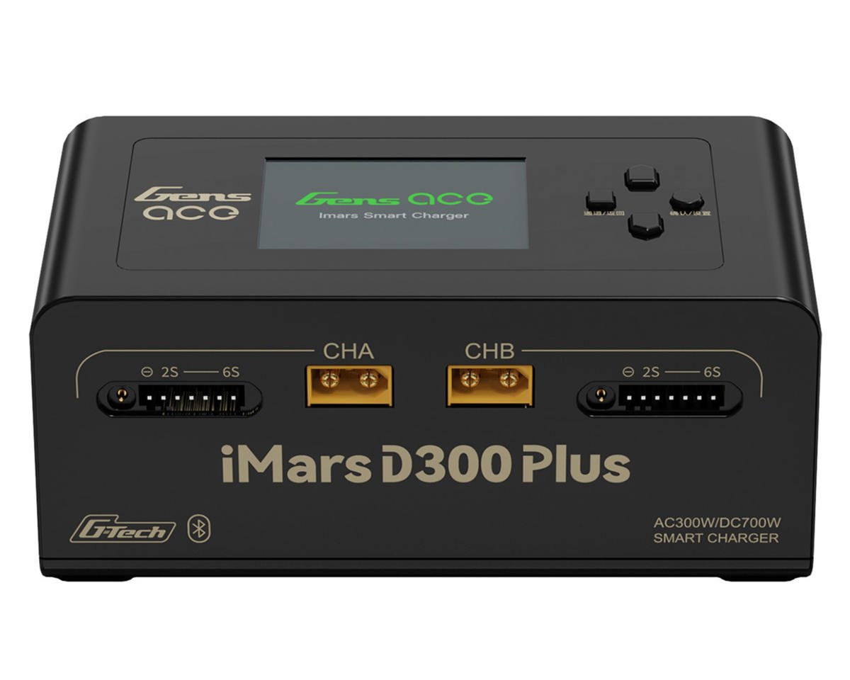 Gens Ace - iMars D300 Plus G-Tech Smart Dual AC/DC Charger (Black) (6S/16A) (AC-300W) (DC-350W x2) w/Bluetooth App Control