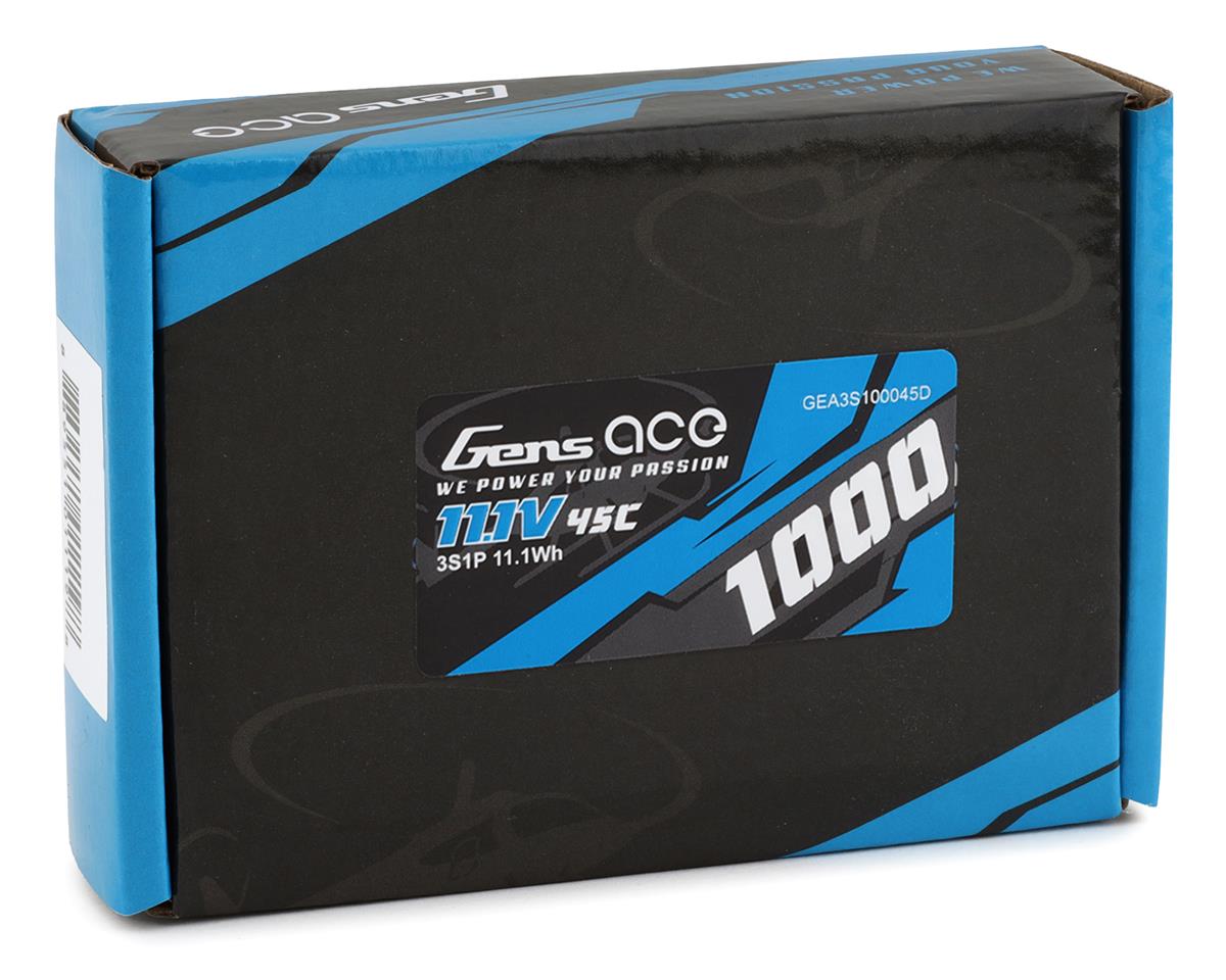 Gens Ace - 3S LiPo Battery 45C (11.1V/1000mAh) w/Deans