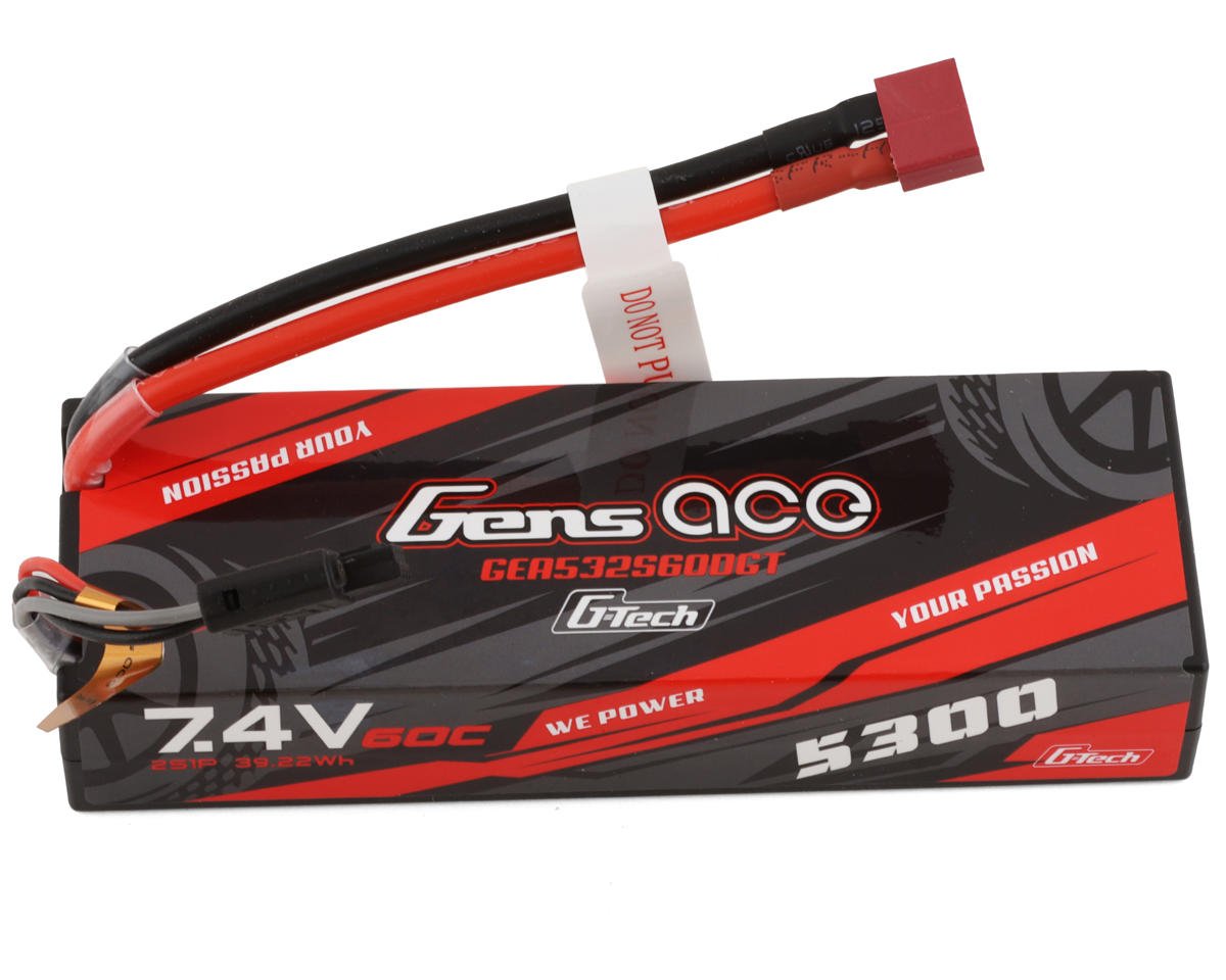 Gens Ace - 2S G-Tech Smart LiPo Battery 60C (7.4V/5300mAh) w/T-Style Connector