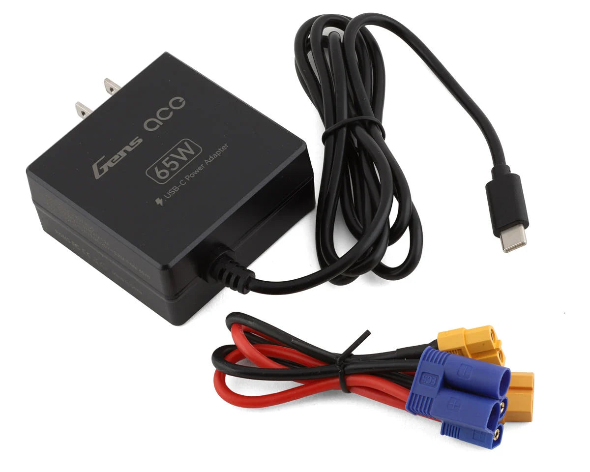 Gens Ace - Imars Mini 2-4S G-Tech DC Charger (5A/60W) w/65W USB-C PD Power Supply