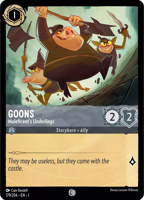 Carta Goons - Maleficent's Underlings,Set The First Chapter, Número de Tarjeta 179 , Color Steel, Rarity Common