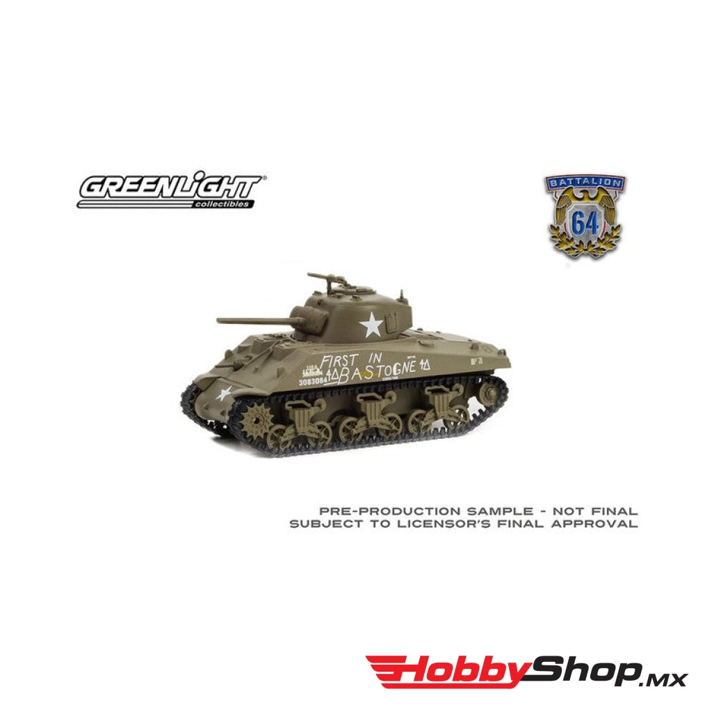 Greenlight - Battalion 64 Series 1 1941 M4 Sherman Tank Escala 1:64 En Existencia