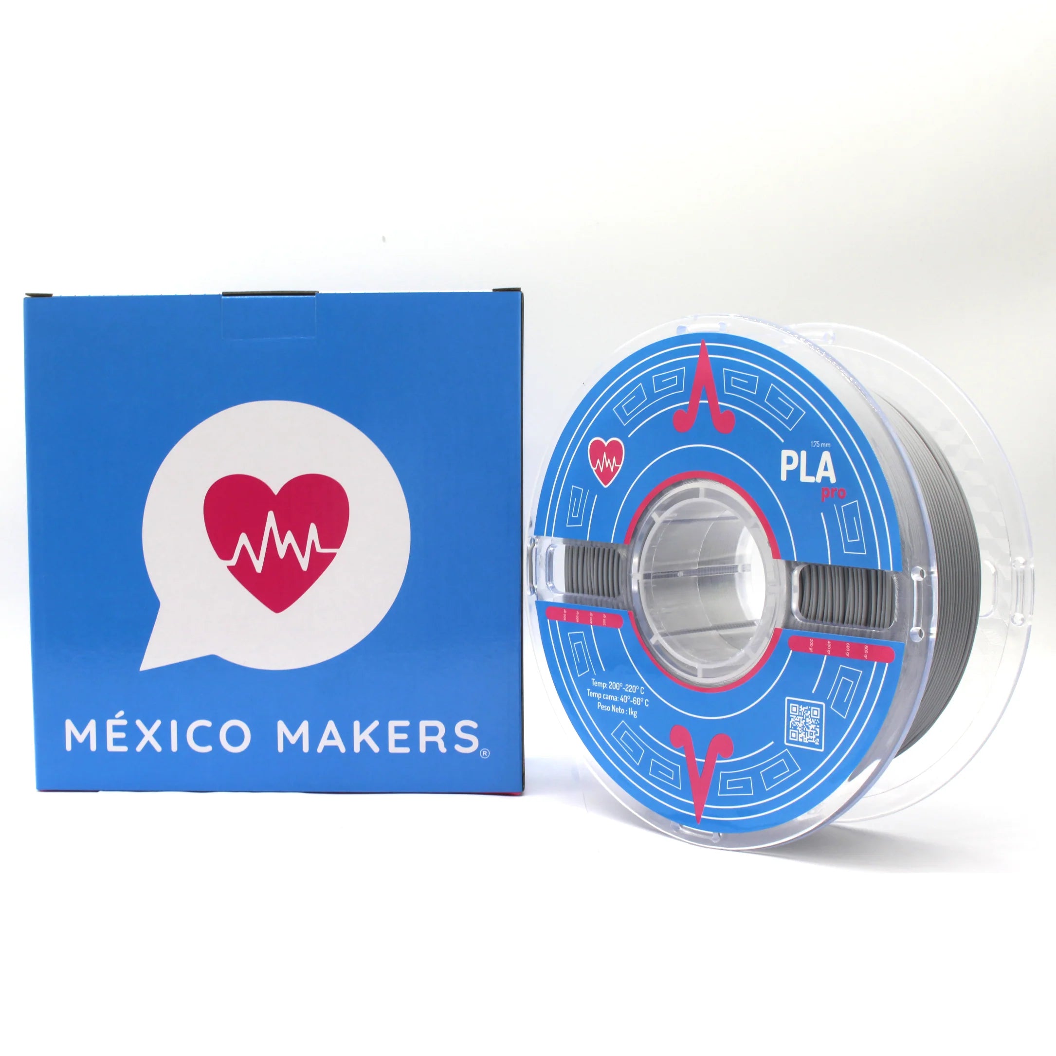 México Makers - Filamento PLA PRO Lobo Gris para Impresora 3D