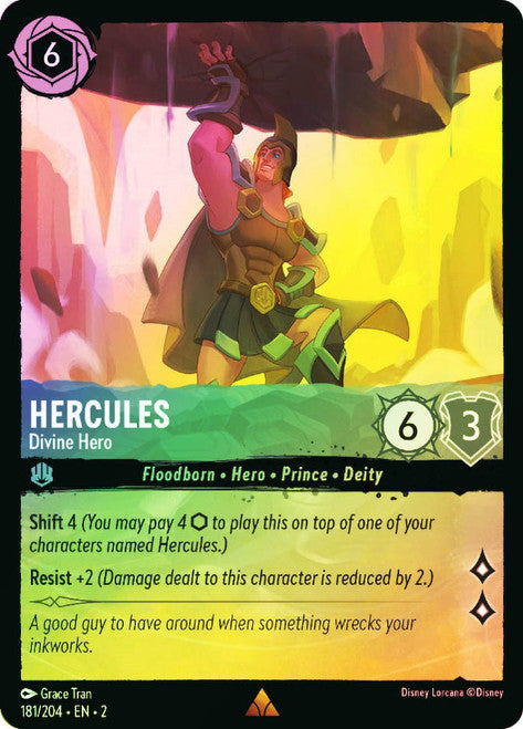 Carta Triton - Champion of Atlantica,Set Ursula´s Return, Número de Tarjeta 158 , Color Sapphire, Rarity Legendary
