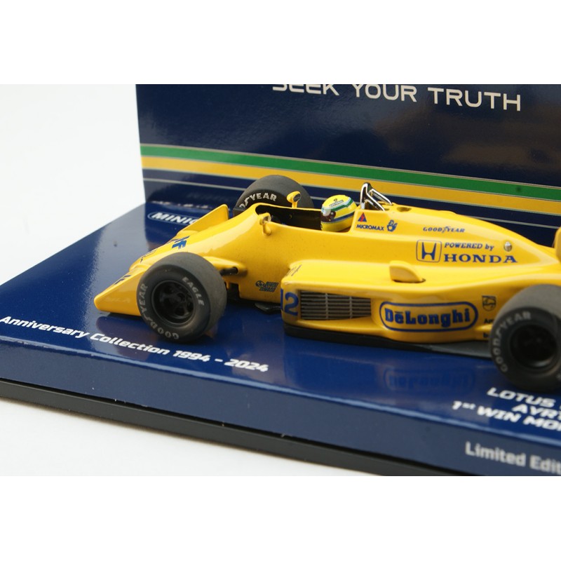 Minichamps - Ayrton Senna Lotus 99T Dirty versión #12 ganador Mónaco GP F1 1987, escala 1:43
