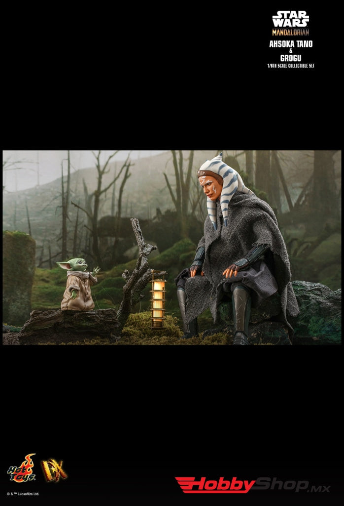 Hot Toys Dx Series - Star Wars The Mandalorian Ahsoka Tano Y Grogu Baby Yoda Escala 1/6 En