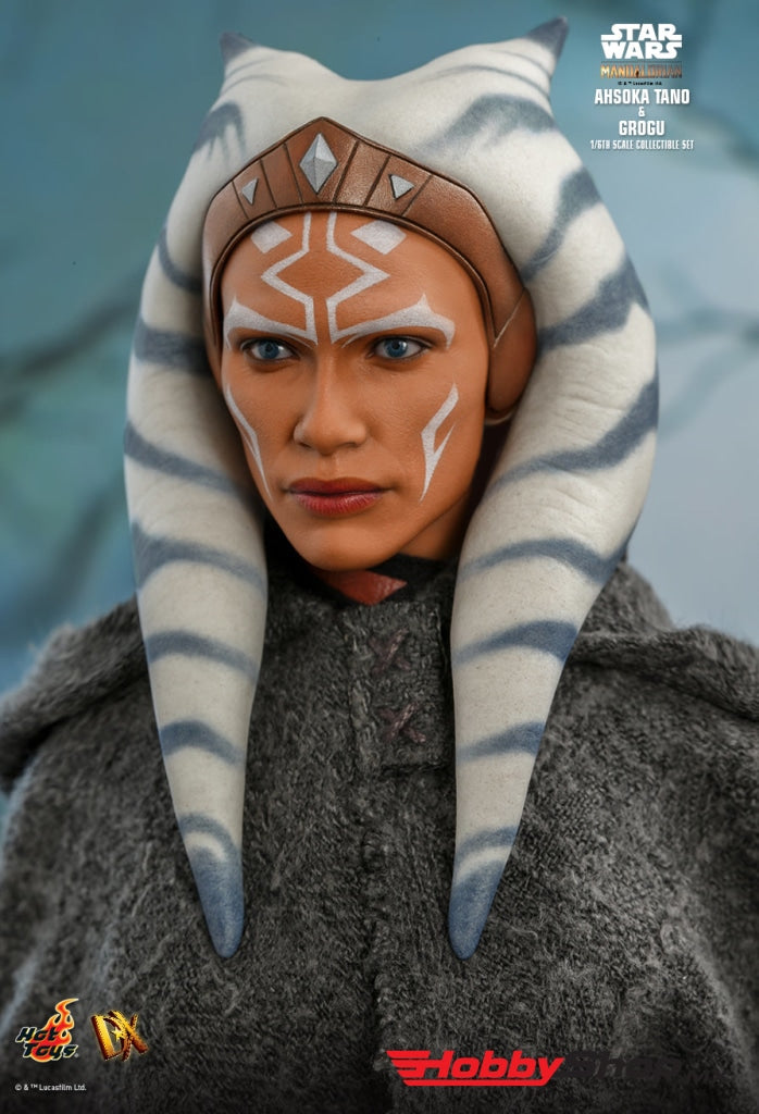 Hot Toys Dx Series - Star Wars The Mandalorian Ahsoka Tano Y Grogu Baby Yoda Escala 1/6 En