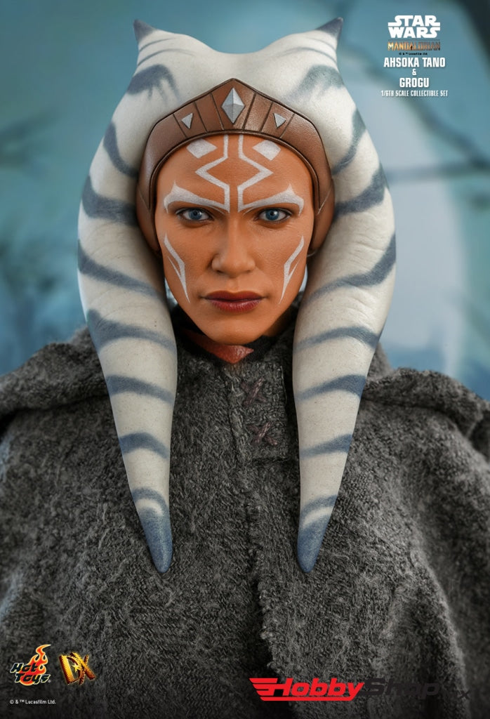 Hot Toys Dx Series - Star Wars The Mandalorian Ahsoka Tano Y Grogu Baby Yoda Escala 1/6 En