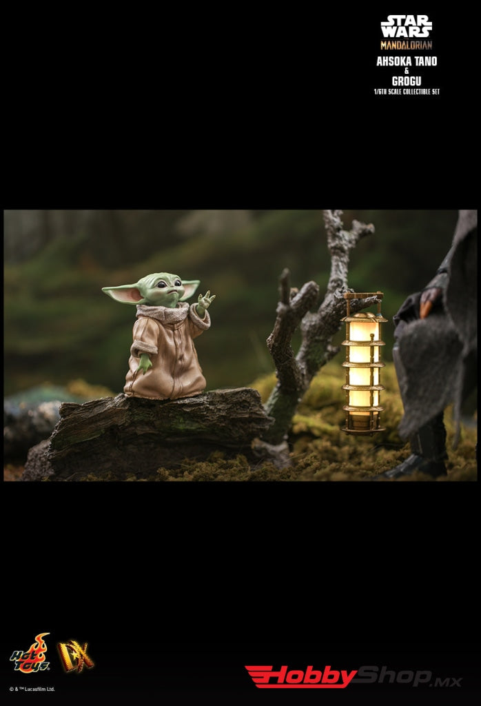 Hot Toys Dx Series - Star Wars The Mandalorian Ahsoka Tano Y Grogu Baby Yoda Escala 1/6 En