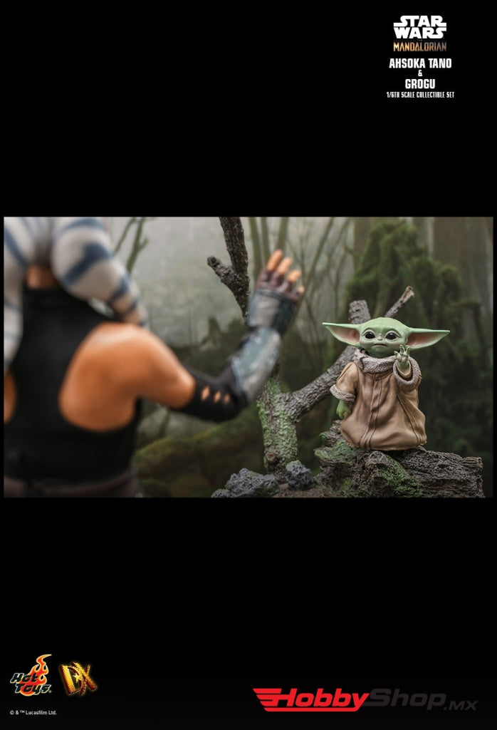 Hot Toys Dx Series - Star Wars The Mandalorian Ahsoka Tano Y Grogu Baby Yoda Escala 1/6 En