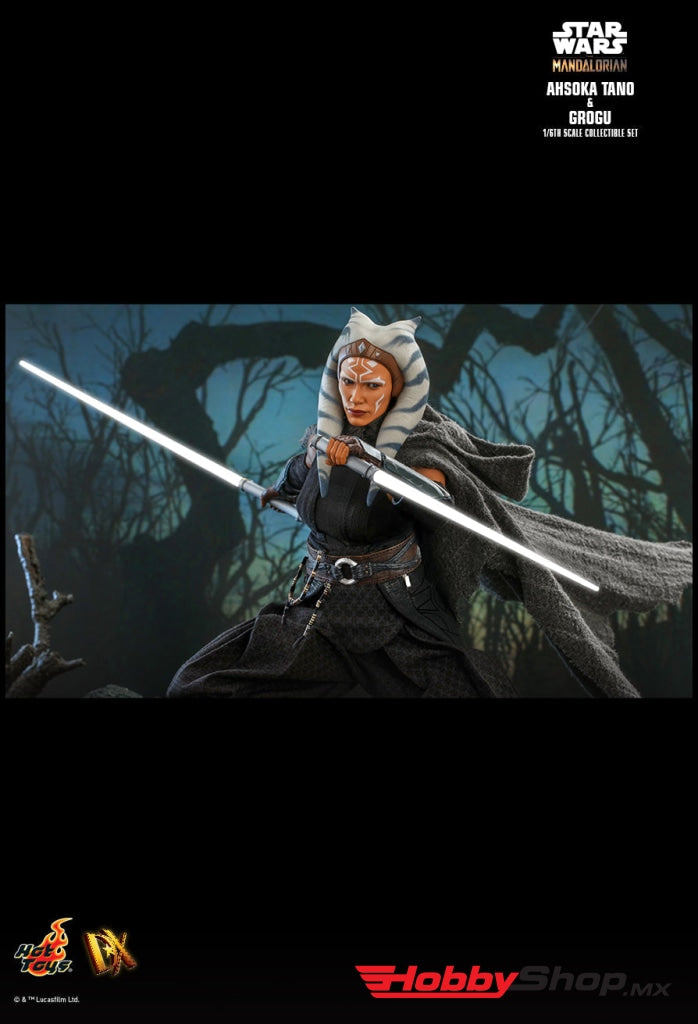 Hot Toys Dx Series - Star Wars The Mandalorian Ahsoka Tano Y Grogu Baby Yoda Escala 1/6 En