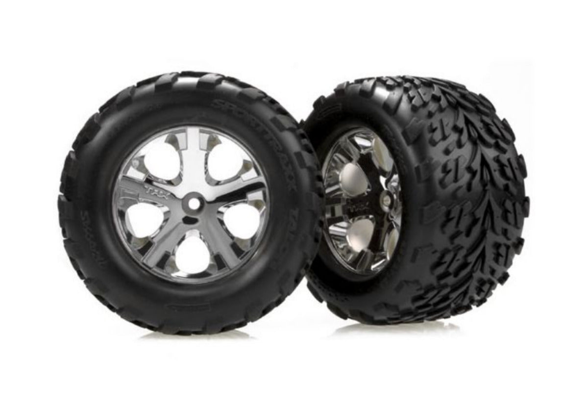 Traxxas - All-Star 2.8" Chrome Wheels & Talon Tires (2)