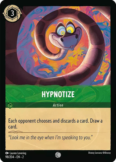 Carta Hypnotize,Set Rise of the Floodborn , Número de Tarjeta 98 , Color Emerald, Rarity Common