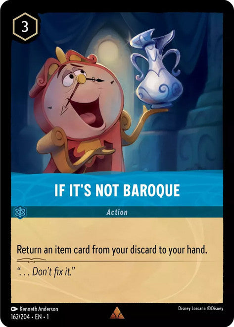 Carta If it's Not Baroque,Set The First Chapter, Número de Tarjeta 162 , Color Sapphire, Rarity Rare