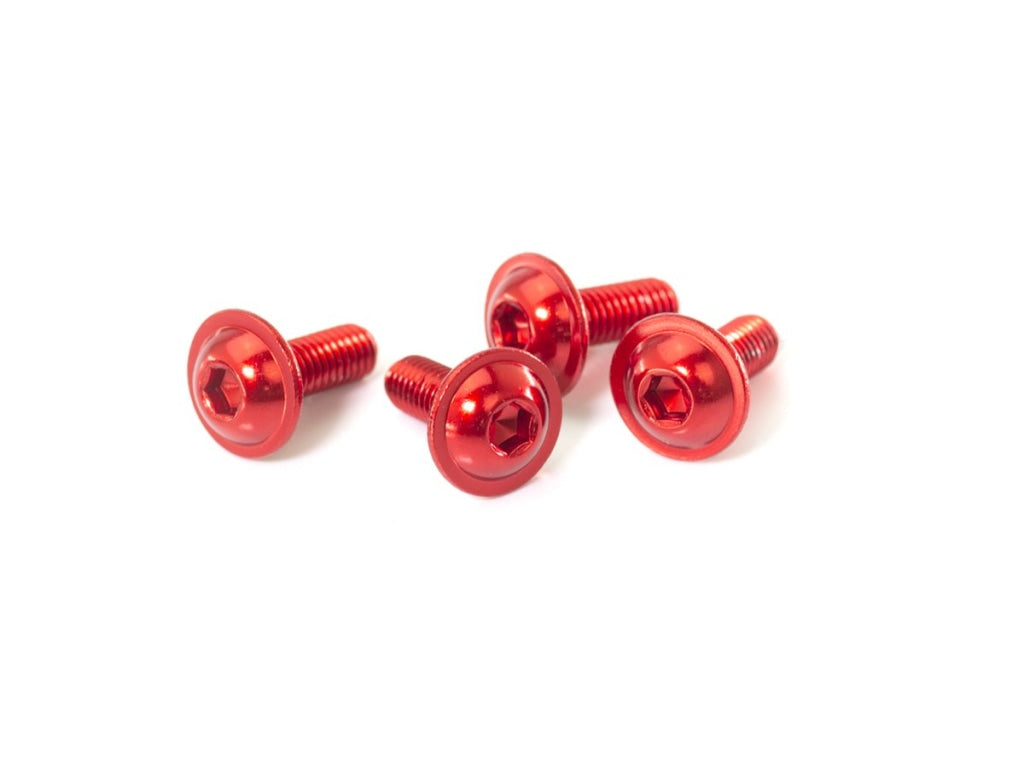 Infinity - M3X8Mm Alu Flange Button Head Screw (Red/4Pcs) En Existencia