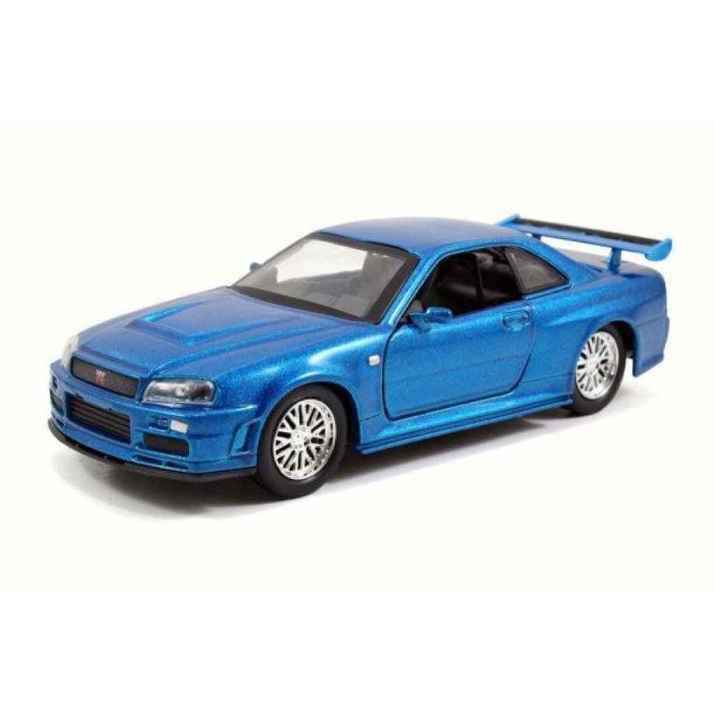 Jada Toys - Fast & Furious Brian´s Nissan Skyline Gt-R (Bnr34) Azul Escala 1:32 En Existencia